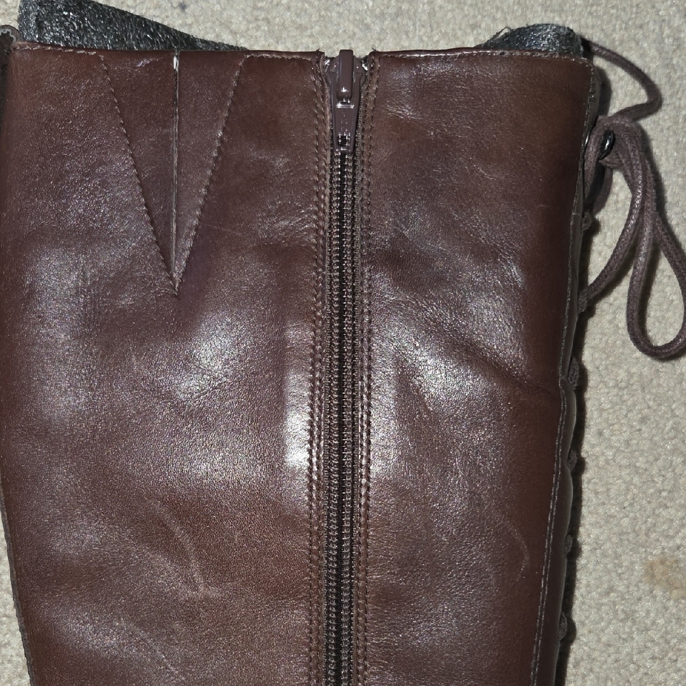 Ralph Lauren Dark Brown Lace-Up Boots - Picture 4 of 4